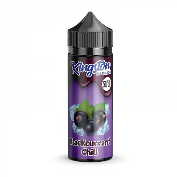 BLACKCURRANT CHILL E LIQUID KINGSTON 50/50 MENTHOL 100ML 50VG