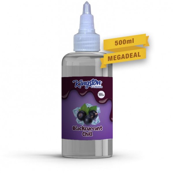 BLACKCURRANT CHILL E LIQUID KINGSTON MENTHOL 500ML 70VG