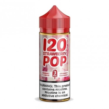 120 STRAWBERRY POP E LIQUID BY MAD HATTER 100ML 70VG