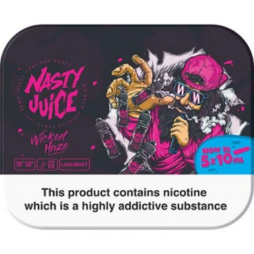 WICKED HAZE E LIQUID BY NASTY JUICE - TDP MULTIPACK 5 X 10ML 70VG