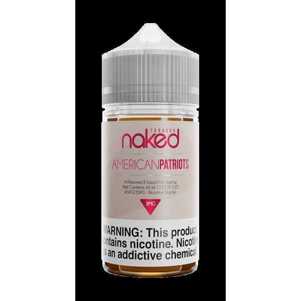 AMERICAN PATRIOTS E LIQUID BY NAKED 100 - TOBACCO 50ML 70VG