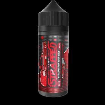 STRAWBERRY SOUR BELT E LIQUID BY STRAPPED 100ML 70VG