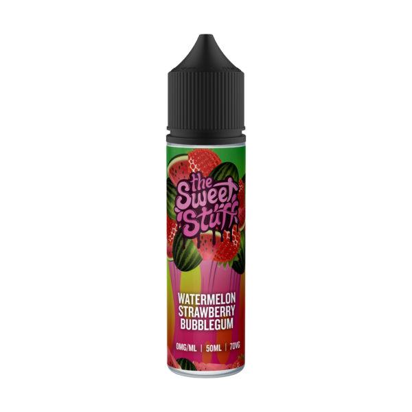 WATERMELON STRAWBERRY BUBBLEGUME LIQUID BY THE SWEET STUFF 50ML 70VG