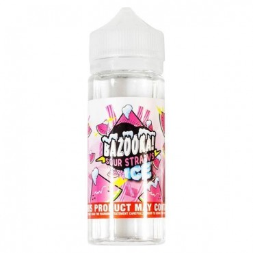 WATERMELON  ICE SOUR STRAWS E-LIQUID BY BAZOOKA 100ML 70VG