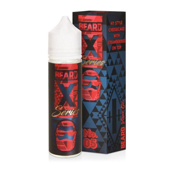 NO.05  X SERIES STRAWBERRY CHEESECAKE E LIQUID BY BEARD VAPE CO 50ML 60VG