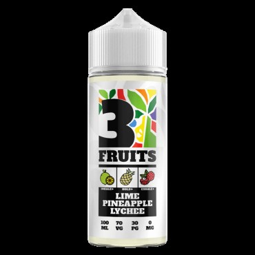 LIME PINEAPPLE LYCHEE E LIQUID BY 3 FRUITS 100ML 70VG