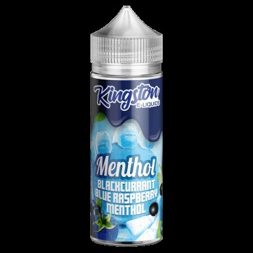 BLACKCURRANT BLUE RASPBERRY E LIQUID KINGSTON MENTHOL 100ML 70VG