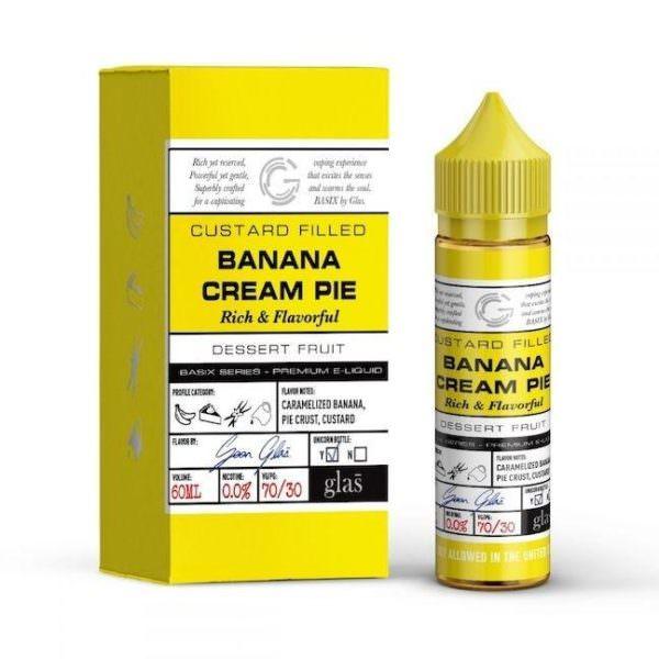 BANANA CREAM PIE E LIQUID BY GLAS BASIX 50ML 70VG