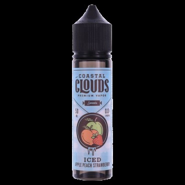 ICED APPLE PEACH STRAWBERRY E LIQUID BY COASTAL CLOUDS - SWEETS  50ML 70VG