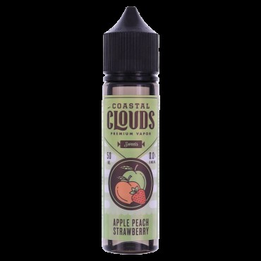 APPLE PEACH STRAWBERRY E LIQUID BY COASTAL CLOUDS - SWEETS  50ML 70VG