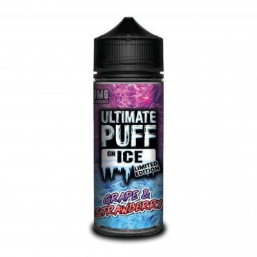 GRAPE & STRAWBERRY E LIQUID BY ULTIMATE PUFF ON ICE 100ML 70VG