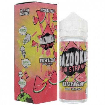 WATERMELON  SOUR STRAWS E-LIQUID BY BAZOOKA 100ML 70VG