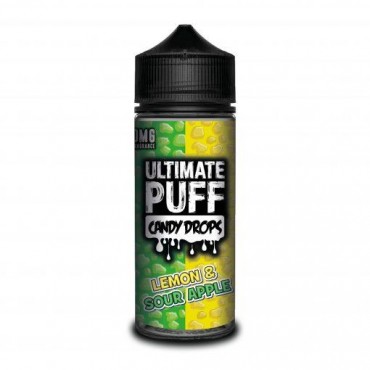 LEMON & SOUR APPLE E LIQUID BY ULTIMATE PUFF CANDY DROPS 100ML 70VG