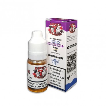 BUBBLEGUM BLUEBERRY & GRAPE NICOTINE SALT E-LIQUID BY LUCKY 7