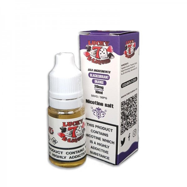 BLACKCURRANT ORANGE NICOTINE SALT E-LIQUID BY LUCKY 7