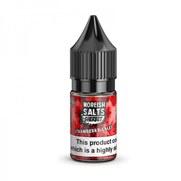 STRAWBERRY LACES SHERBET NICOTINE SALT E-LIQUID BY MOREISH SALTS