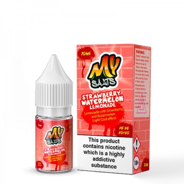 STRAWBERRY WATERMELON LEMONADE NICOTINE SALT E-LIQUID BY MY SALTS