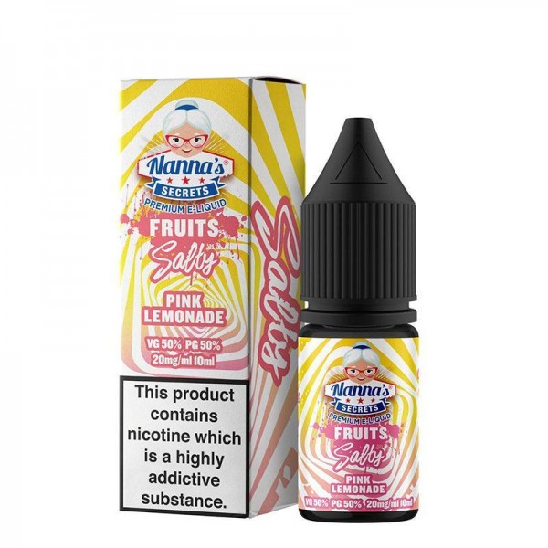 PINK LEMONADE NICOTINE SALT E-LIQUIDS BY NANNA'S SECRET FRUITS SALTY