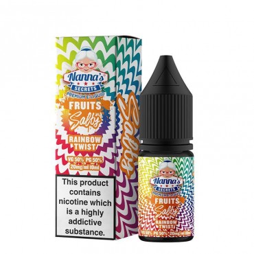 RAINBOW TWIST NICOTINE SALT E-LIQUIDS BY NANNA'S SECRET FRUITS SALTY