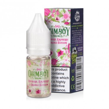 RHUBARB, RASPBERRY & ORANGE BLOSSOM NICOTINE SALT E-LIQUID BY OHM BOY VOLUME II