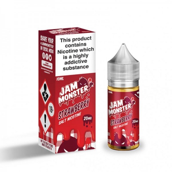 STRAWBERRY JAM NICOTINE SALT E-LIQUID BY JAM MONSTER