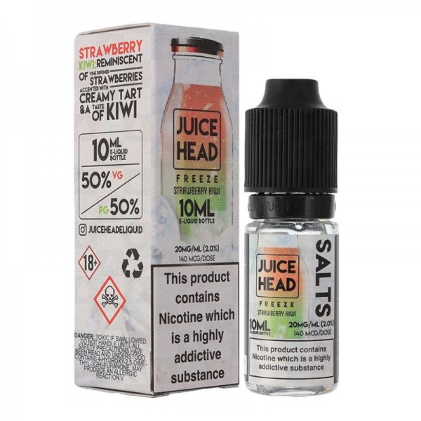 STRAWBERRY KIWI FREEZE NICOTINE SALT E-LIQUID BY JUICE HEAD SALTS