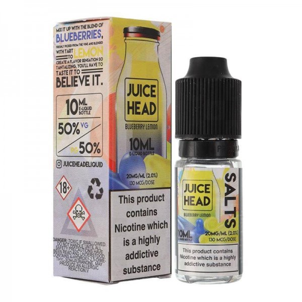 BLUEBERRY LEMON NICOTINE SALT E-LIQUID BY JUICE HEAD SALTS