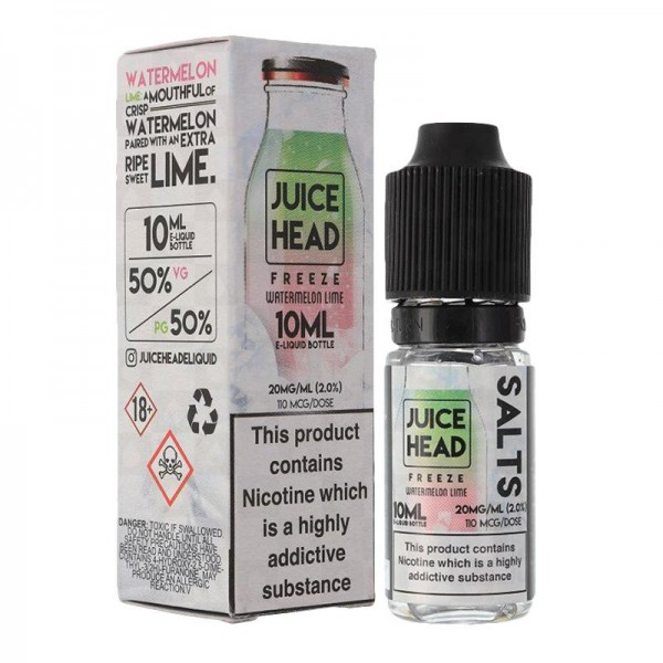 WATERMELON LIME FREEZE NICOTINE SALT E-LIQUID BY JUICE HEAD SALTS