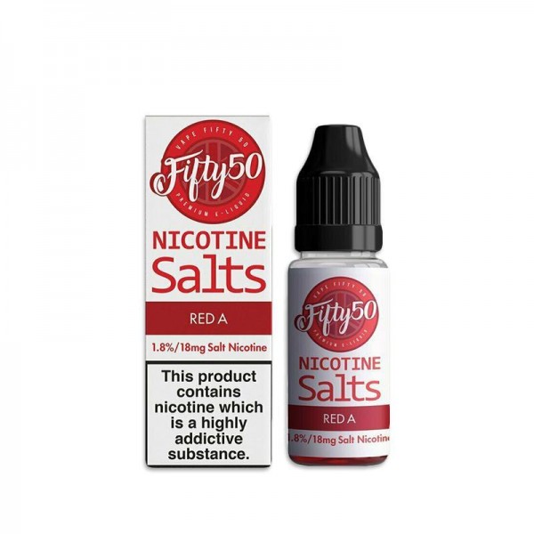 RED A NICOTINE SALT E-LIQUID BY FIFTY50 SALTS