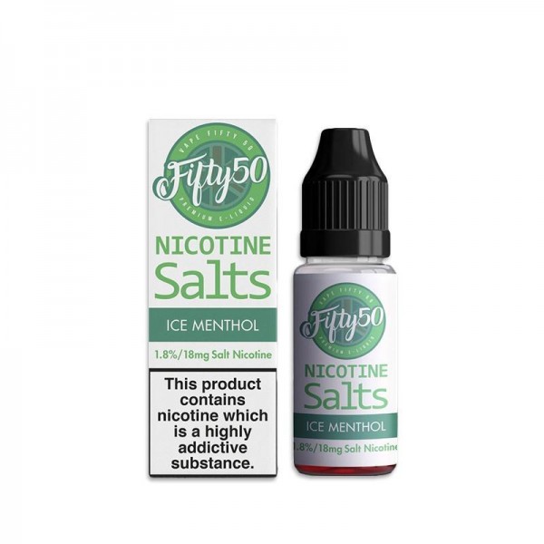 ICE MENTHOL NICOTINE SALT E-LIQUID BY FIFTY50 SALTS