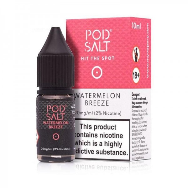 WATERMELON BREEZE NICOTINE SALT E-LIQUID BY POD SALT CORE RANGE