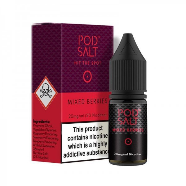 MIXED BERRIES NICOTINE SALT E-LIQUID BY POD SALT CORE RANGE