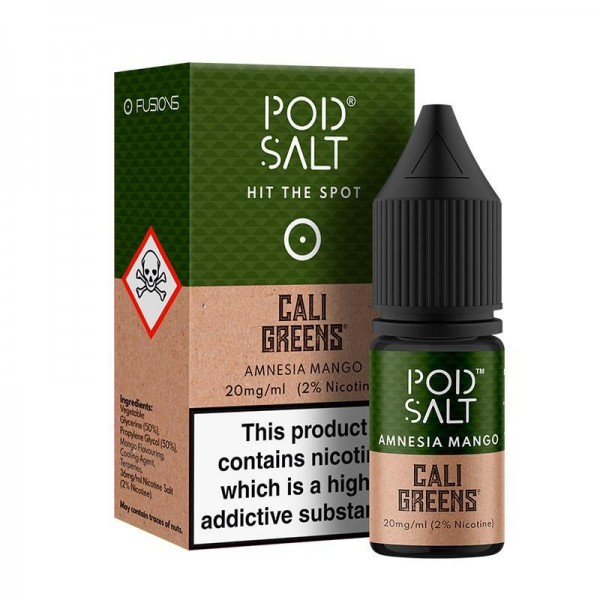 AMNESIA MANGO NICOTINE SALT E-LIQUID BY POD SALT FUSIONS RANGE