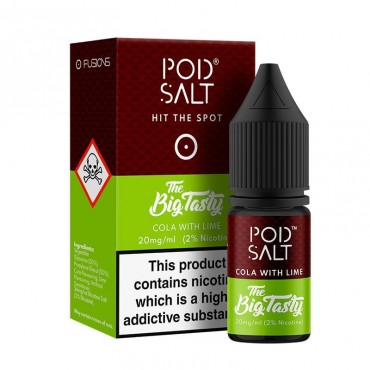 COLA WITH LIME NICOTINE SALT E-LIQUID BY POD SALT FUSIONS RANGE