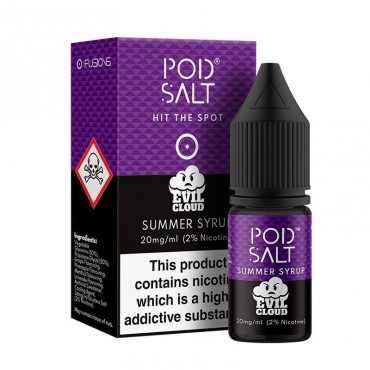 SUMMER SYRUP NICOTINE SALT E-LIQUID BY POD SALT FUSIONS RANGE