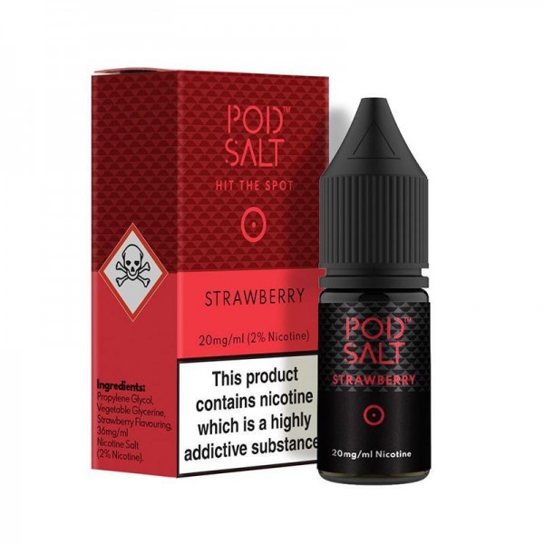 STRAWBERRY NICOTINE SALT E-LIQUID BY POD SALT CORE RANGE