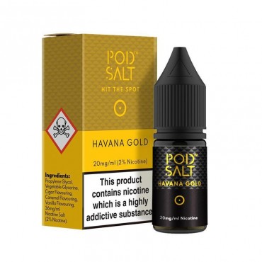 HAVANA GOLD NICOTINE SALT E-LIQUID BY POD SALT CORE RANGE