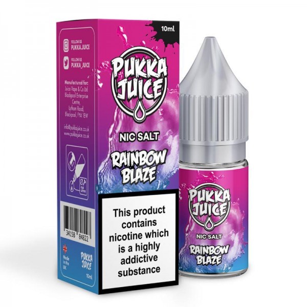 RAINBOW BLAZE BY PUKKA JUICE NIC SALT E-LIQUID