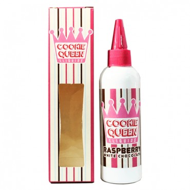 RASPBERRY WHITE CHOCOLATE E LIQUID BY COOKIE QUEEN 80ML 70VG