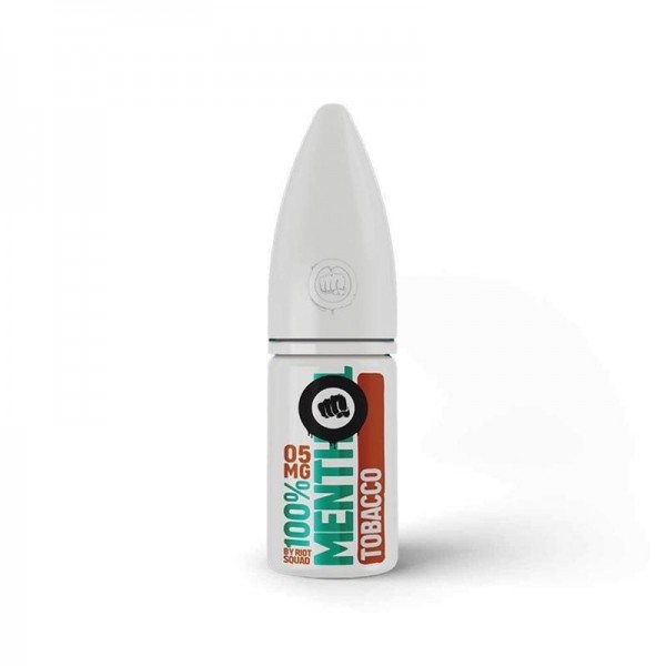 TOBACCO NICOTINE SALT E-LIQUID BY RIOT SQUAD 100% MENTHOL