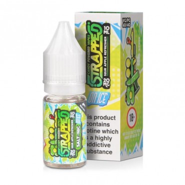 SOUR APPLE REFRESHER ON ICE NICOTINE SALT E-LIQUID BY STRAPPED