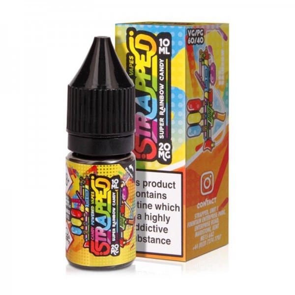 SUPER RAINBOW CANDY NIC SALT E-LIQUID BY STRAPPED