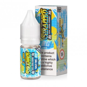 COOL LEMON SHERBET ON ICE NICOTINE SALT E-LIQUID BY STRAPPED