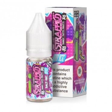 TANGY TUTTI FRUTTI ON ICE NICOTINE SALT E-LIQUID BY STRAPPED