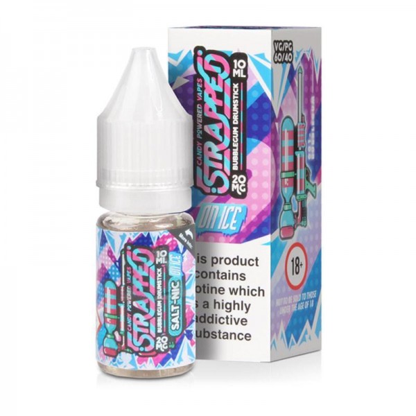 BUBBLEGUM DRUMSTICK ON ICE NICOTINE SALT E-LIQUID BY STRAPPED