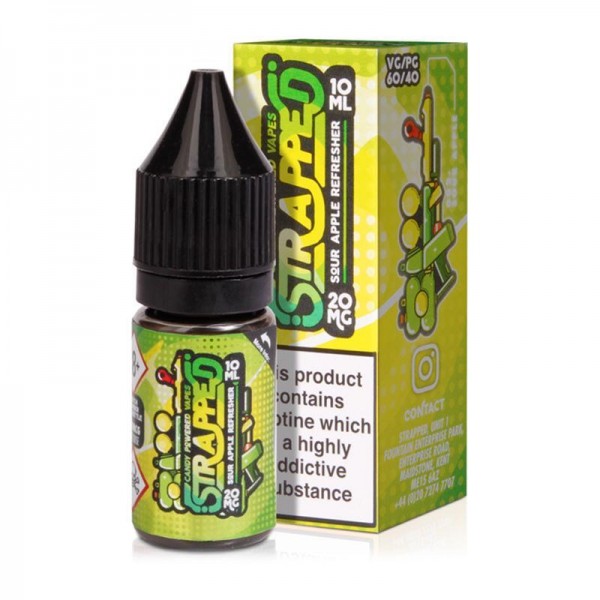 SOUR APPLE REFRESHER NICOTINE SALT E-LIQUID BY STRAPPED