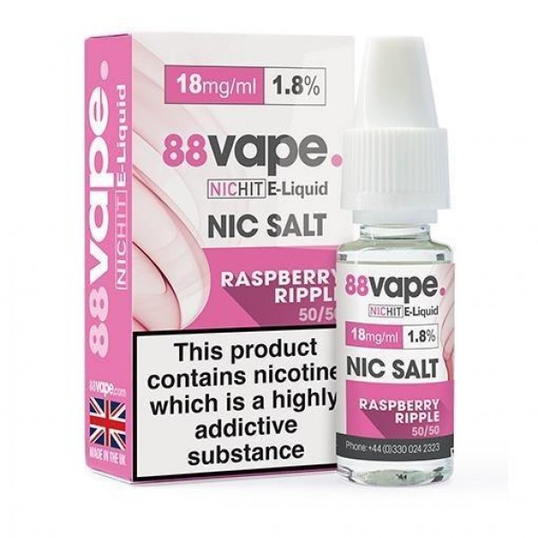 RASPBERRY RIPPLE NICOTINE SALT E-LIQUID BY 88 VAPE