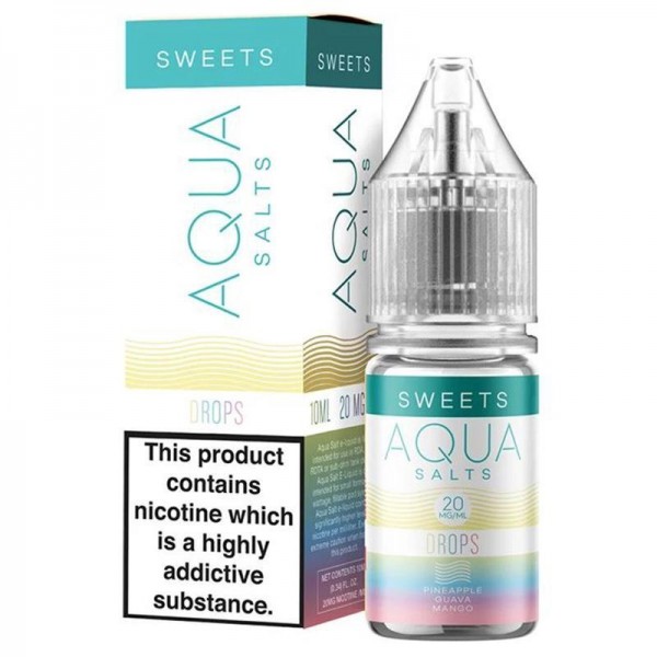 DROPS NICOTINE SALT E-LIQUID BY AQUA SALTS SWEETS