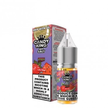 STRAWBERRY WATERMELON BUBBLEGUM NICOTINE SALT E-LIQUID BY CANDY KING ON SALT