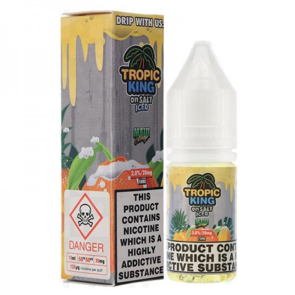 MAUI MANGO ICED NICOTINE SALT E-LIQUID BY TROPIC KING ON SALT